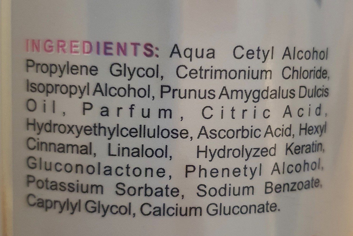 Lunel Zoete amandel melk haar masker - gevoelige hoofdhuid - keratine - voeden en kalmeren 1000ml