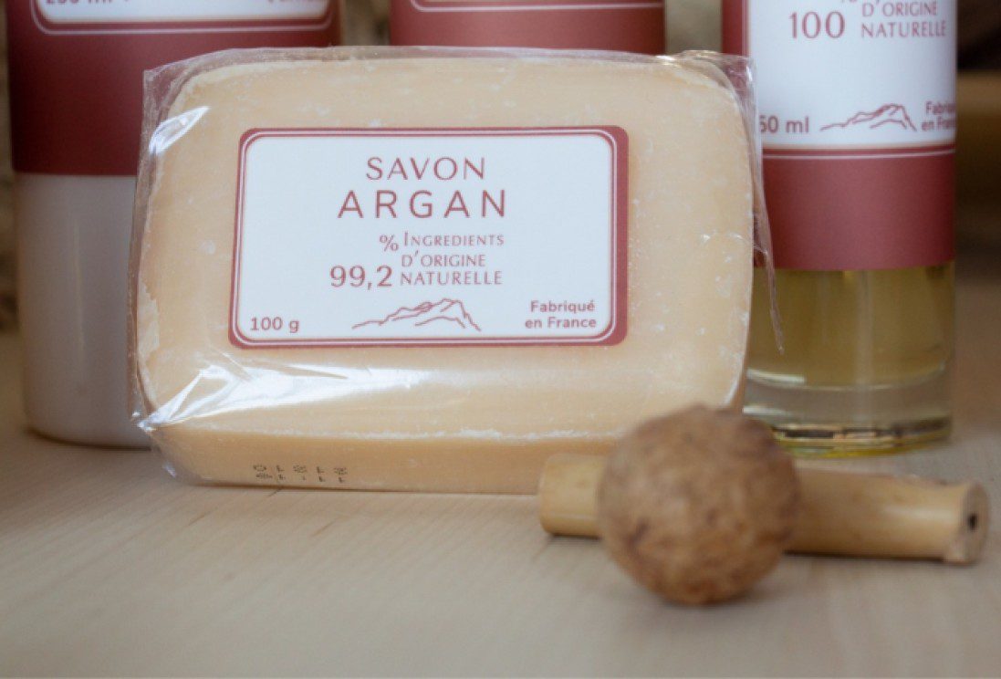 3 stuks Biologische Franse romige Arganolie vaste zeep - zijdezachte huid - amber sinas geur 3x100g - Afbeelding 3