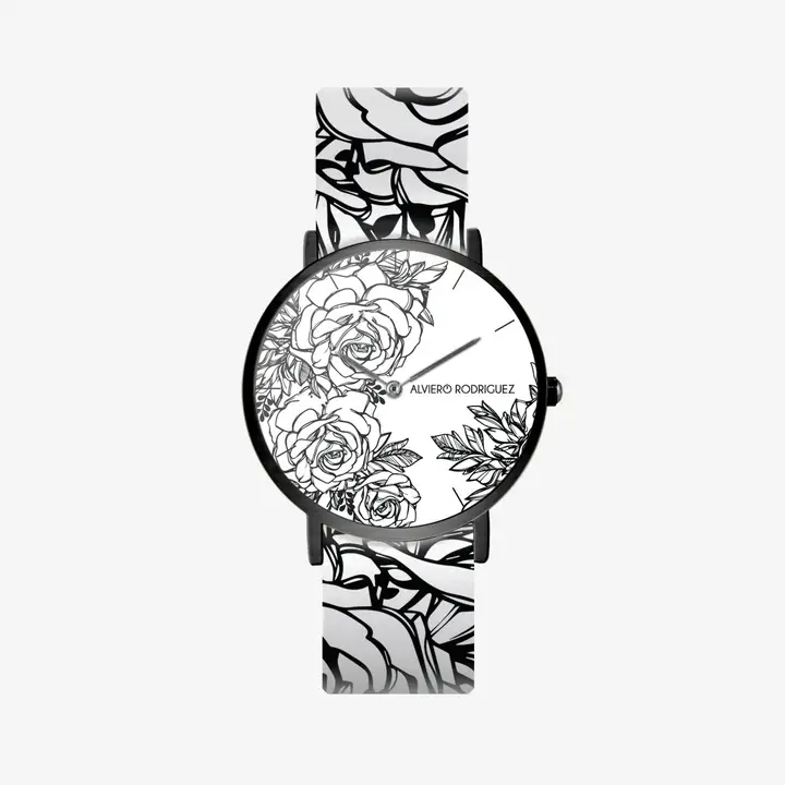 black-white-roses