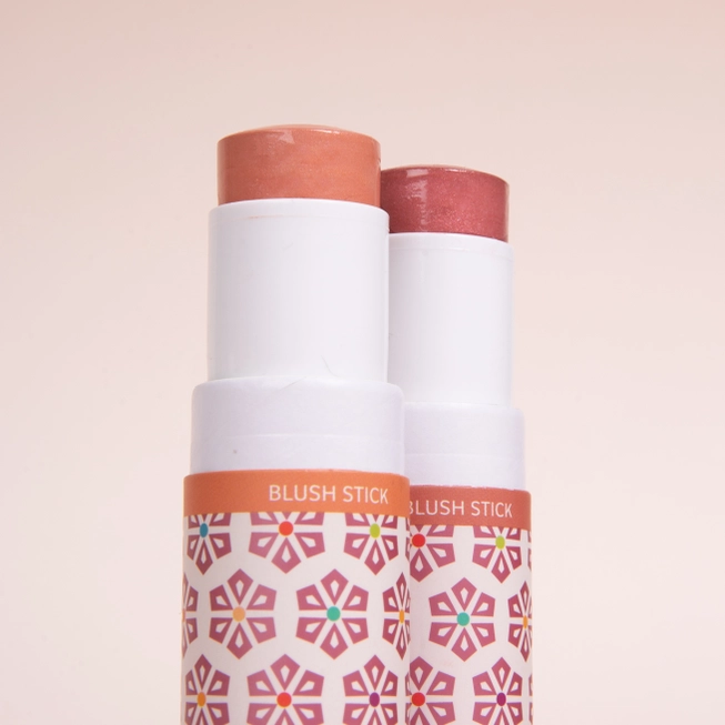 Cosmos biologische en veganistische gezicht blush - rouge balsem - Koraal - 5gr - Afbeelding 4