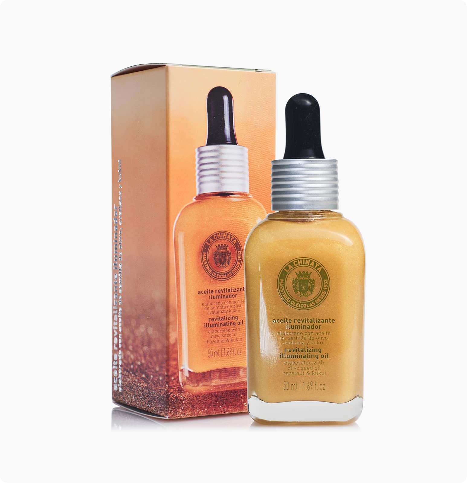 LaChinata Revitaliserende en verlichtende dag olie voor gezicht - rozenbottel, olijfolie, kukui olie 50ml