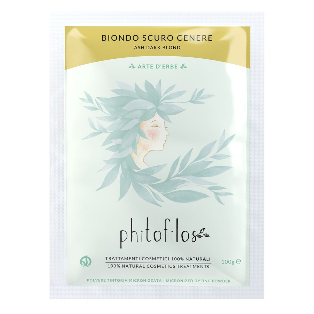 Biologiache haar henna verf poeder - LICHT AS BLOND - (Biondo Ciaro Cenere) - voor blond haar 100gr - Afbeelding 3