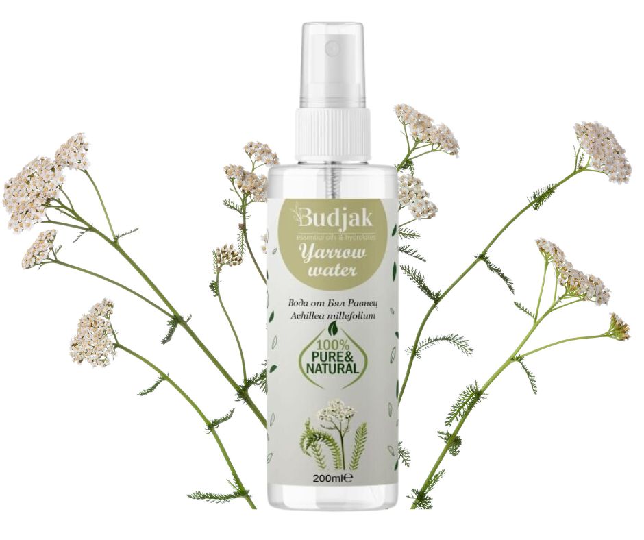 Biologische Bloemenwater van duizendblad (Achillea millefolium) - verzacht - zuivert - aftershave - vaginaal 200ml
