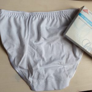 2 stuks Italiaanse Katoenen slip voor vrouwen, WIT, hoge talie, Maat L