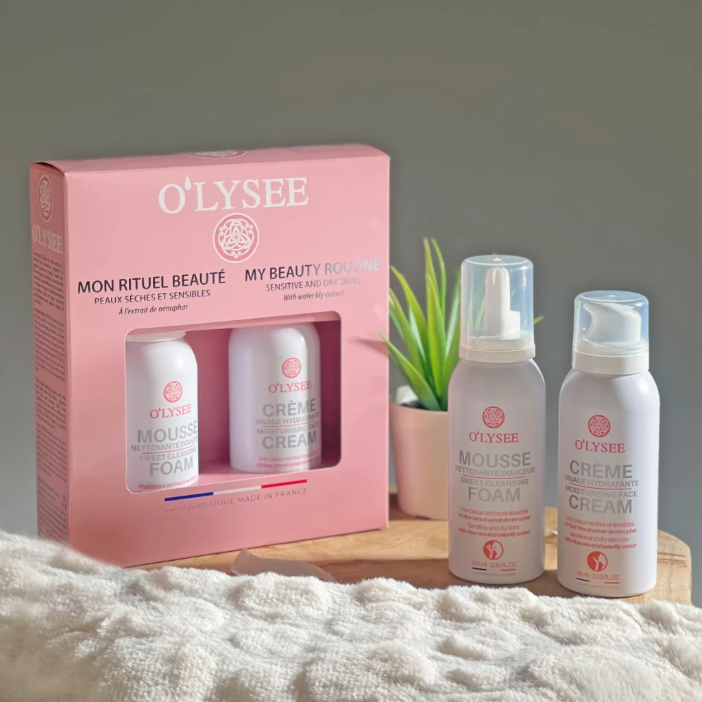Biologische hydraterende gezicht set - gezicht reiniger en creme - zuivert en hydrateert droge huid 2x75-100ml
