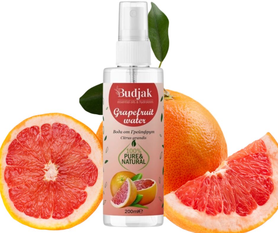 Biologische Bloemenwater van grapefruitschil (Citrus grandis) - vermoeide huid - verheldert - ontspant 200ml