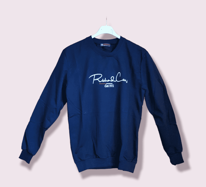 Katoenen heren - mannen top - sport top met lange mouwen in BLAUW kleur - maat M/L