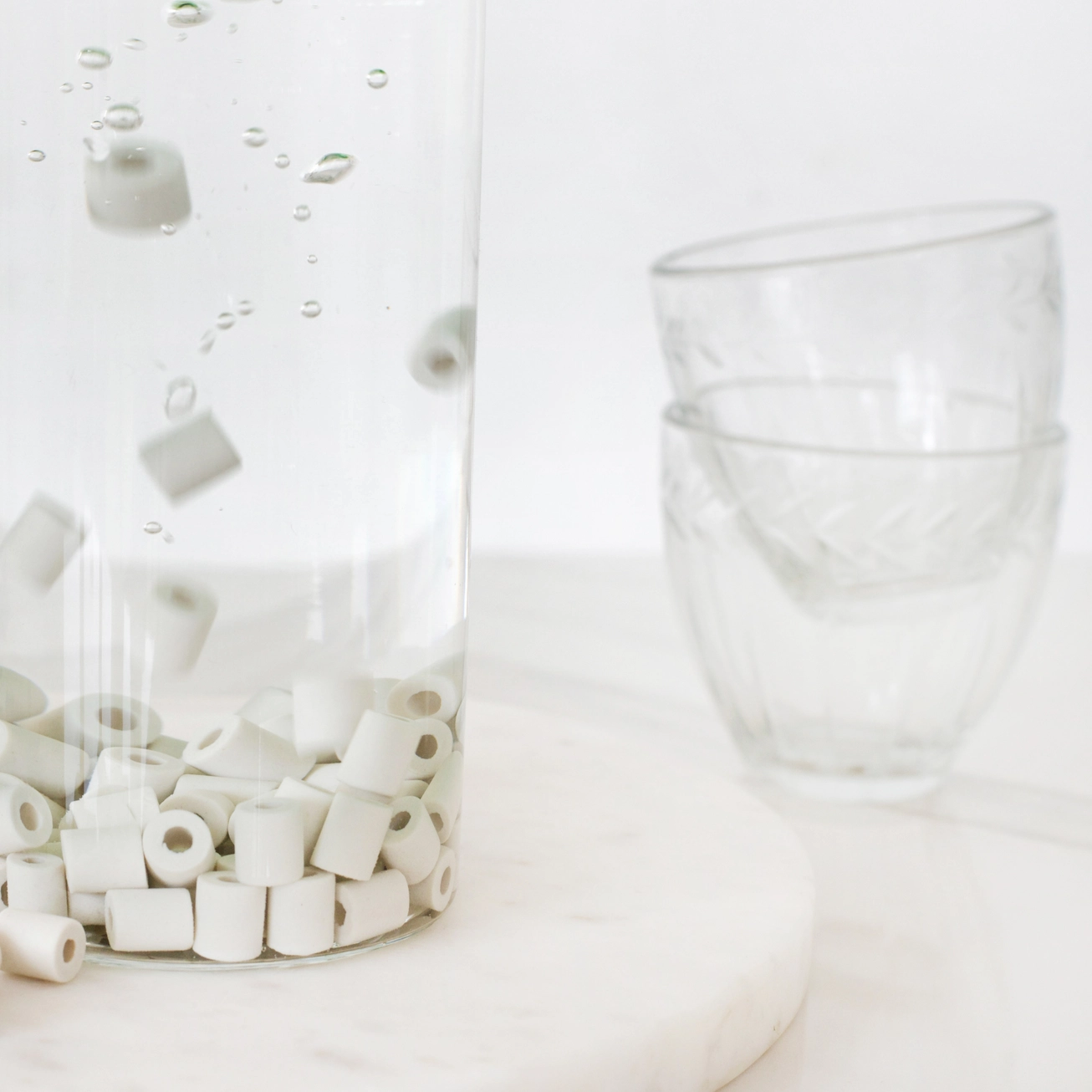 Ecologische multifunctionele keramische kralen - water zuiveren en smaak verbeteren - was zuiveren - filter - 25st Grijs kleur - Afbeelding 5