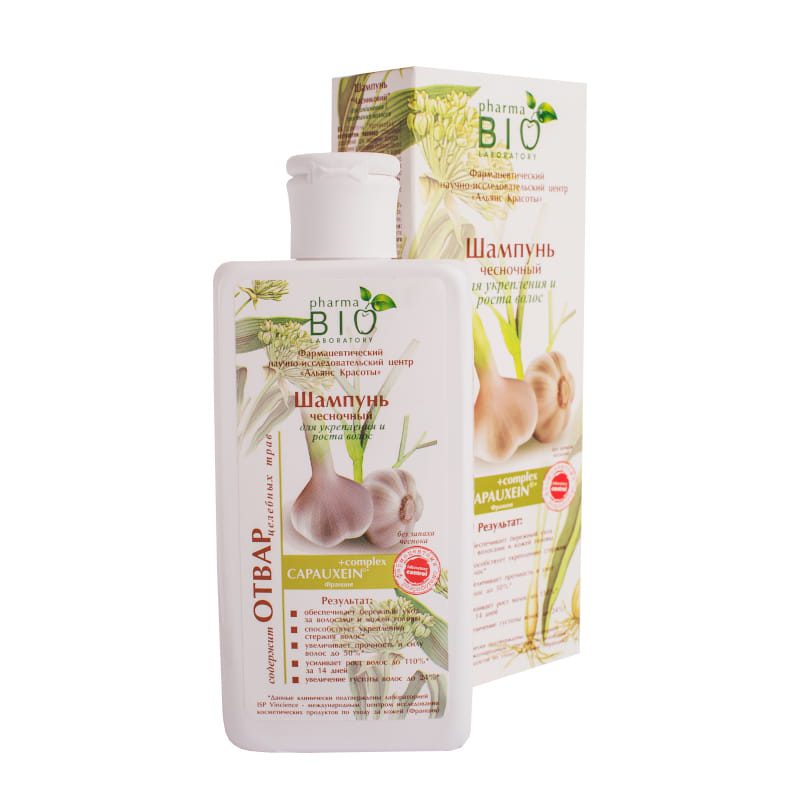 Biologische shampoo met knoflook - voorkomt haar uitval en versterkt haar - Capauxein complex 200ml