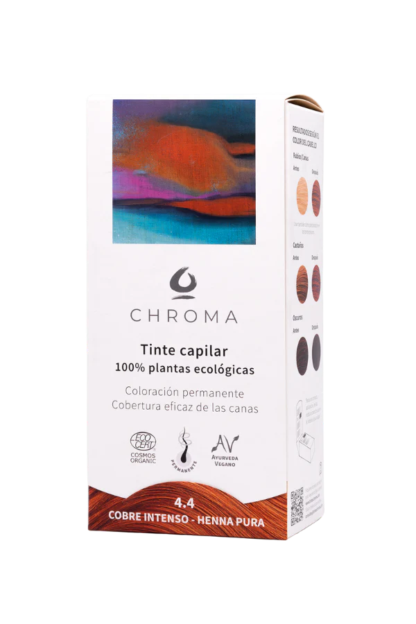 Biologische haar kleuring - henna poeder - kruiden - INTENSE KOPER 4.4 - natuurlijke verf - handschoenen en muts - Afbeelding 4