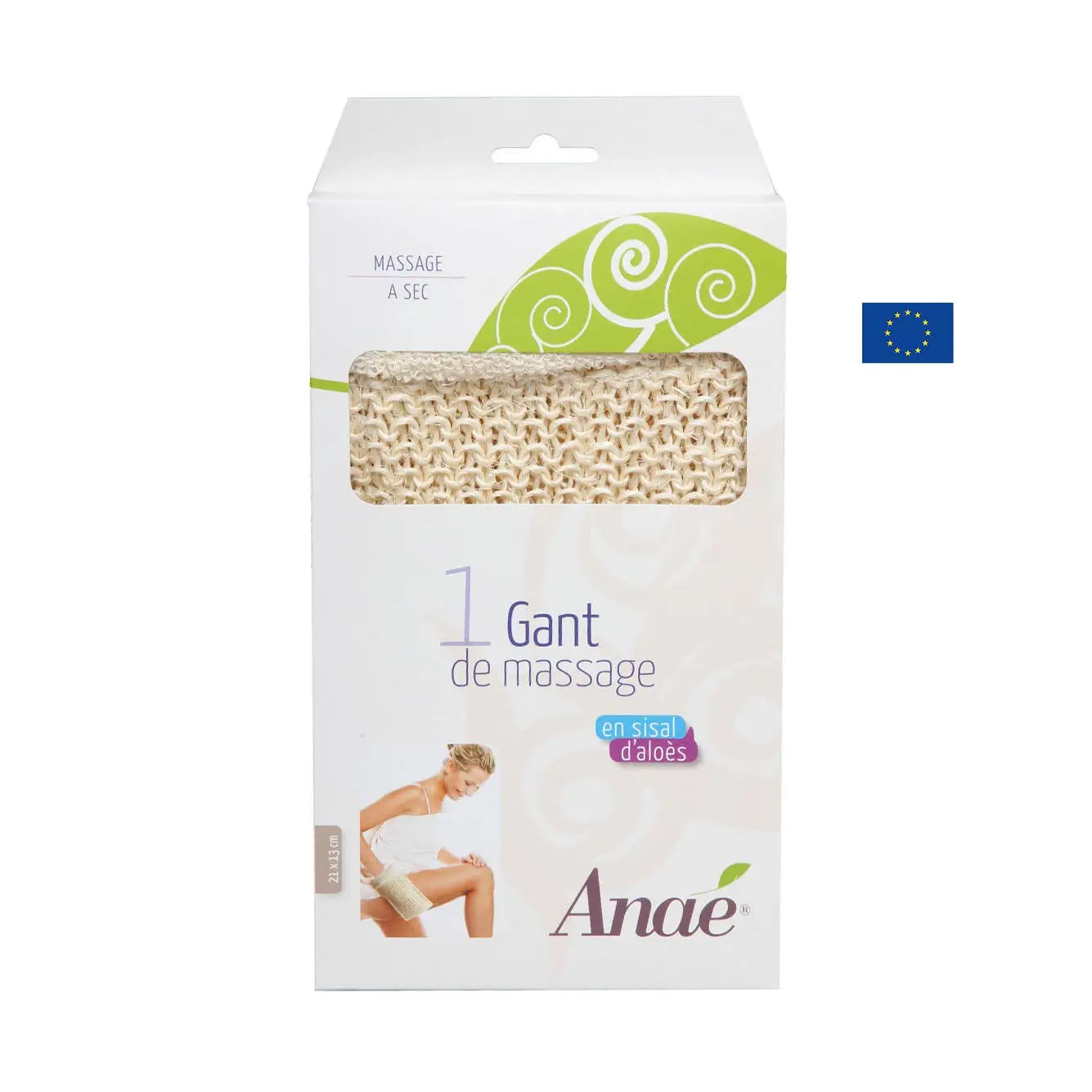 Duurzame sisal massage handschoen - exfolieert de huid - grote formaat - hamam ervaring 1st