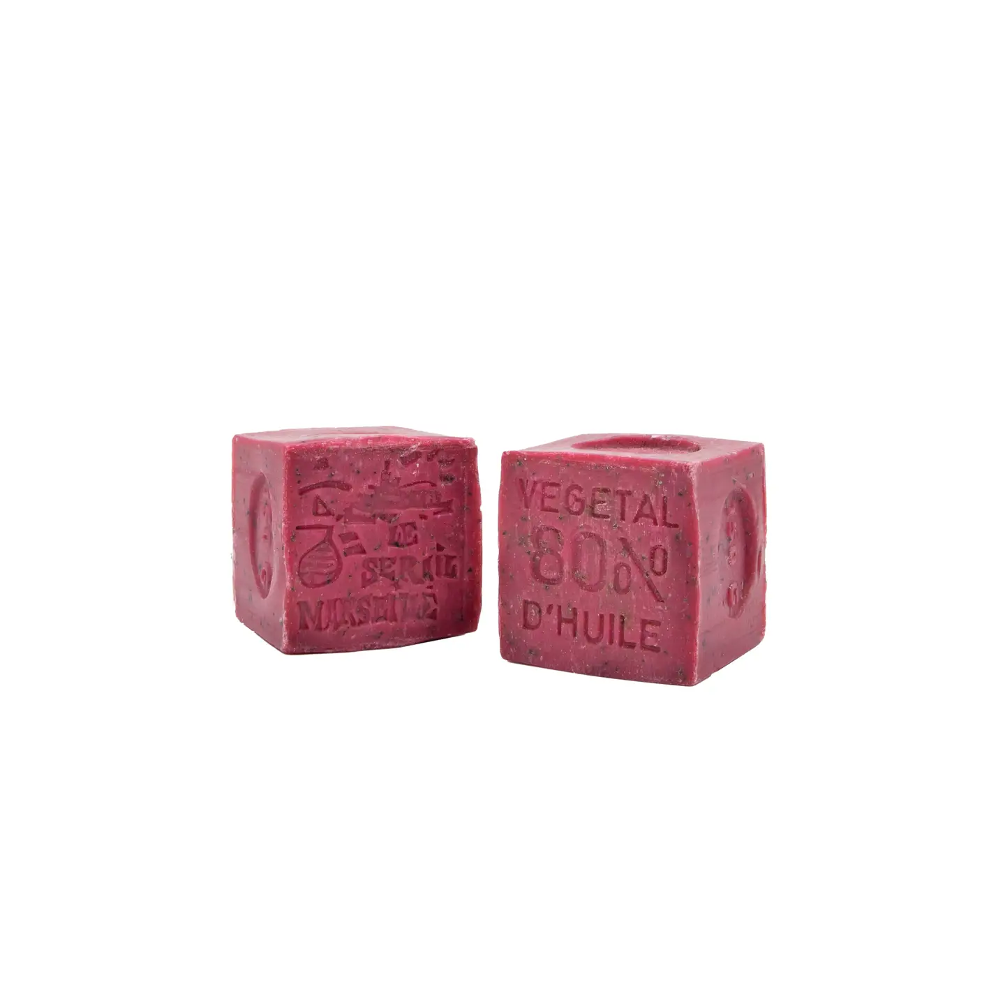 ECOCERT 2 stuks Geurende Marseillezepen RODE WIJNSTOK en ROZENBLAADJES - vierkanten zeep blokken -haar en huid - 2x150 gram - Afbeelding 6