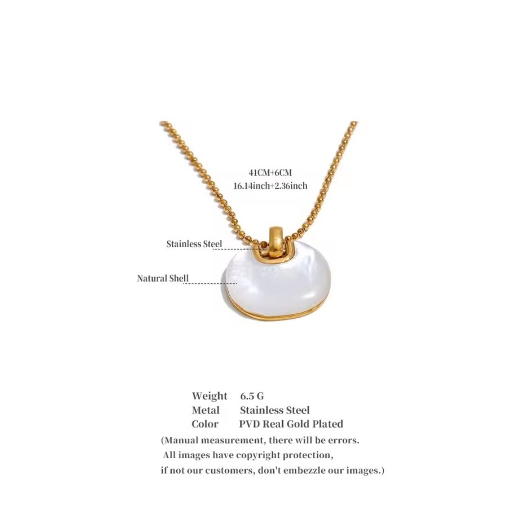 Minimalistische ketting met pareltje en roestvrij staal, kleine en mooi edelsteen ketting voor dames