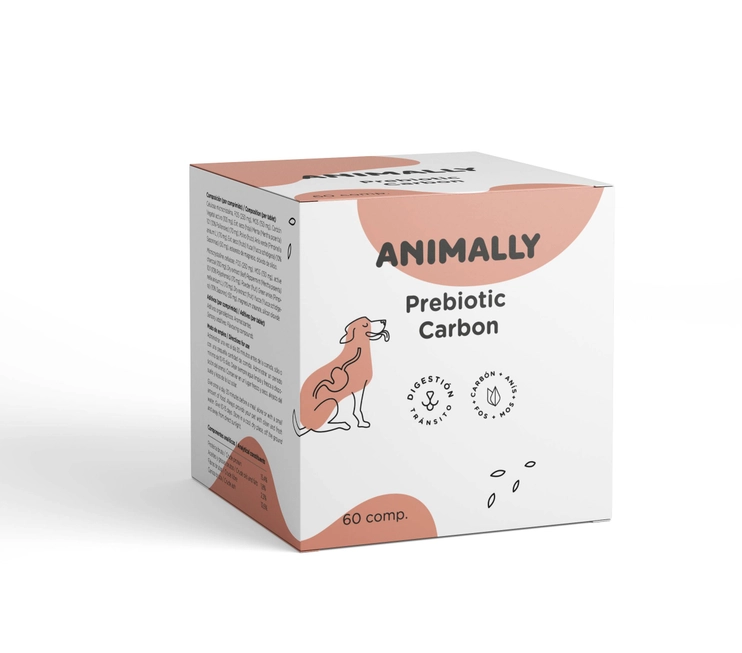 Animally biologische honden en katten supplement Prebiotische Koolstof - darmtransit 60 tabletten - Afbeelding 3