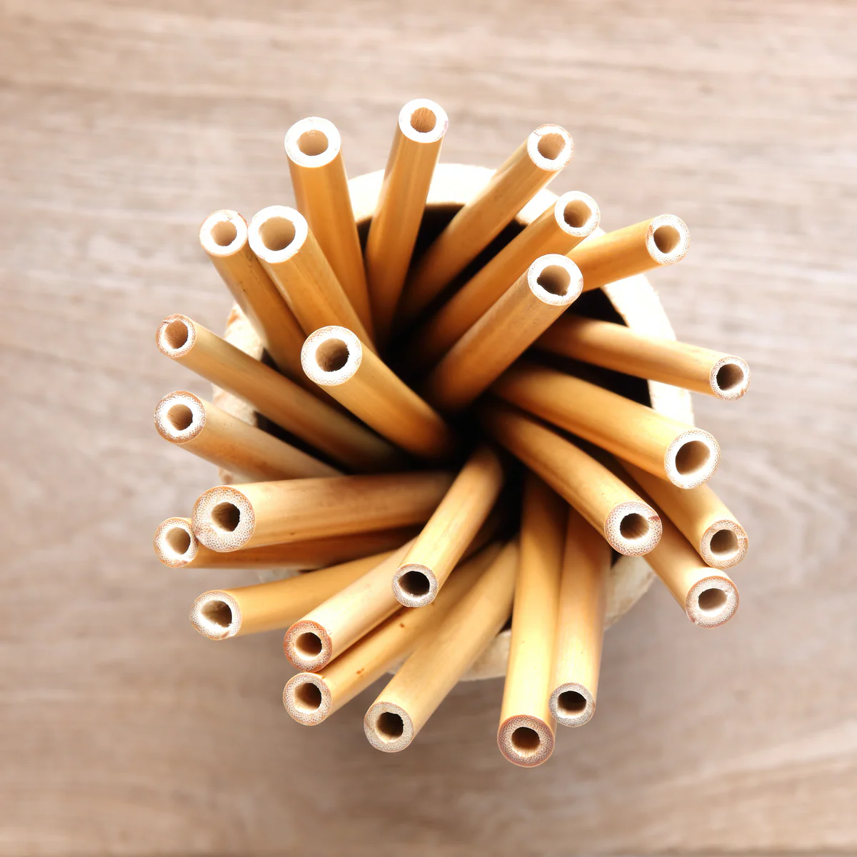 Set van 6 producten Duurzaam bamboe 4 bamboe rietjes + katoenen etui + schoonmaakborstel 6st - Afbeelding 6