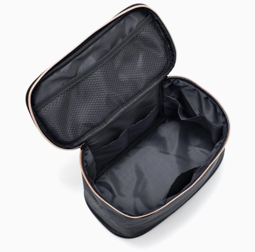 Beauty Make-up Tasje - Set van 2 producten en tas - wangen rouge - 6 kleuren - glitter en mat gezicht borstel - 2st - Afbeelding 6