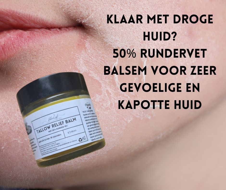 Handgemaakte 50% rundervet huid balsem - tallow - rund vet - eczeem -gevoelig huid 60mg