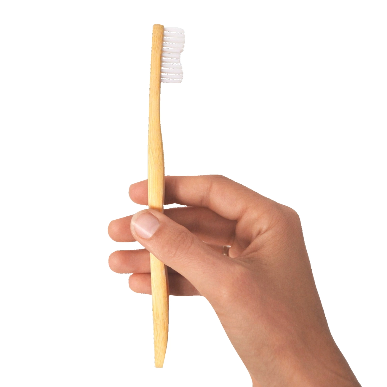 Set van 2 producten Duurzaam bamboe Zero waste- tandborstel - tabletten handpasta AARDBEI 60 stuks