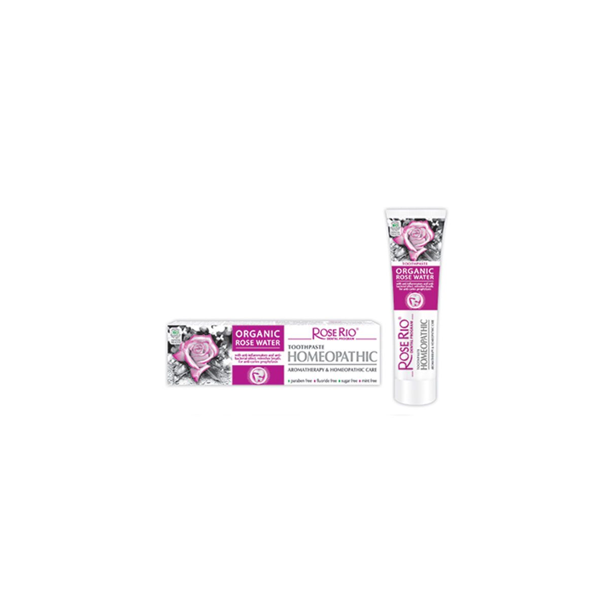 Homeopathische tandpasta met rozen water voor gevoelige tanden 65ml