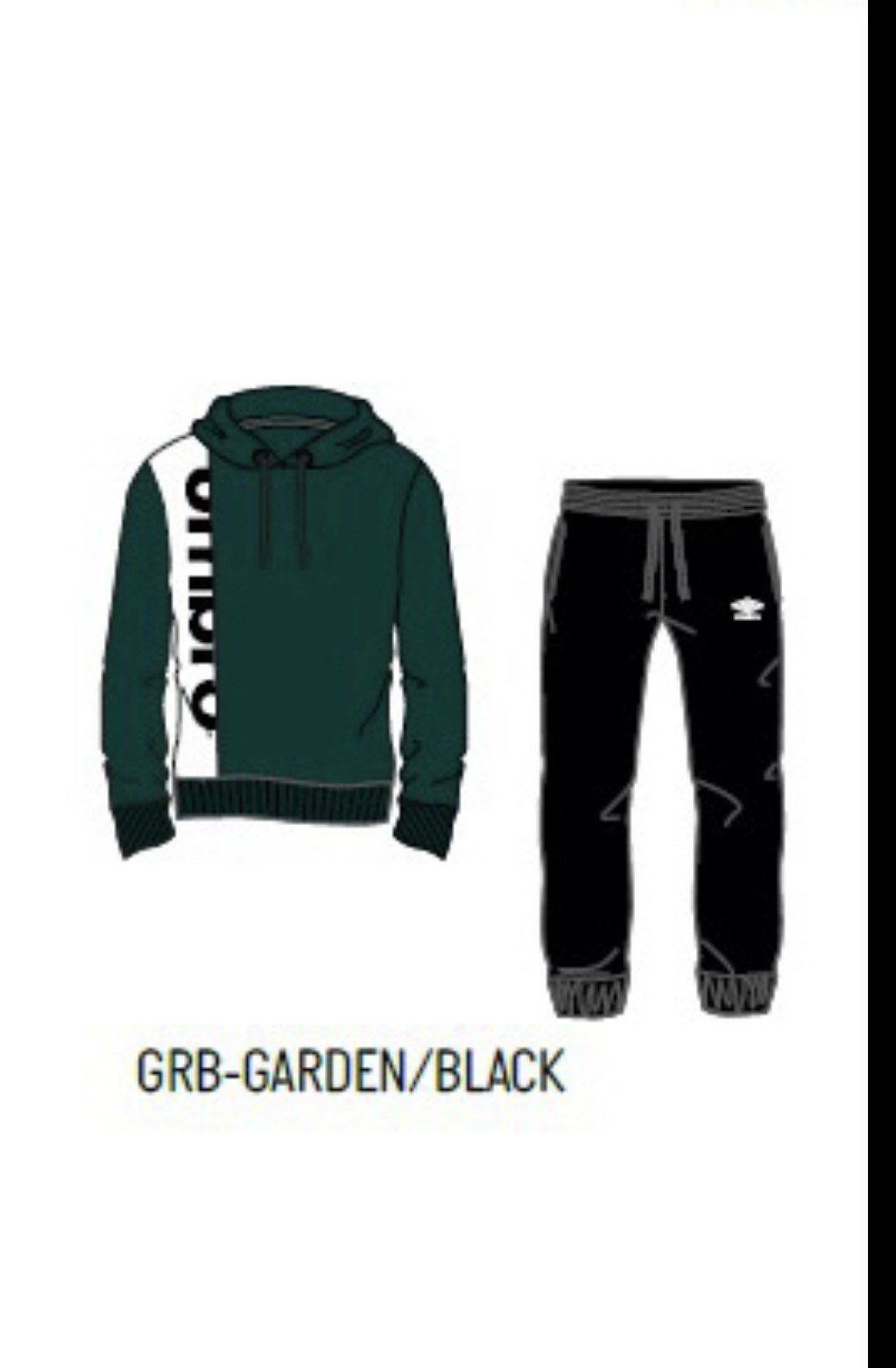 Umbro heren katoenen trainingspak set van sport broek en een sweater met capuchon gevoerd Maat M - Afbeelding 3