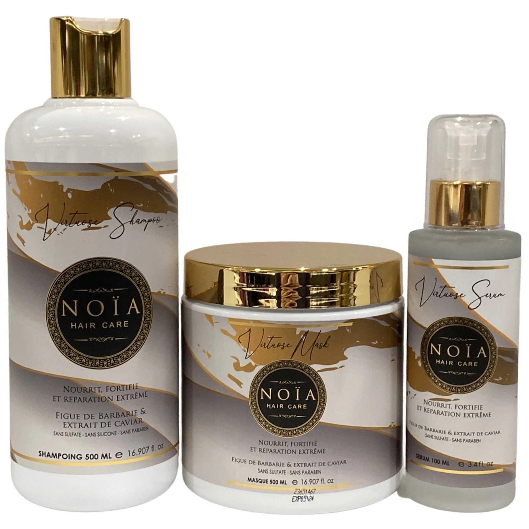 Noïa Luxe Professionele Shampoo VIRTUOSE - Cactusvijg olie - Kaviaar - restructureerd het haar 500ml