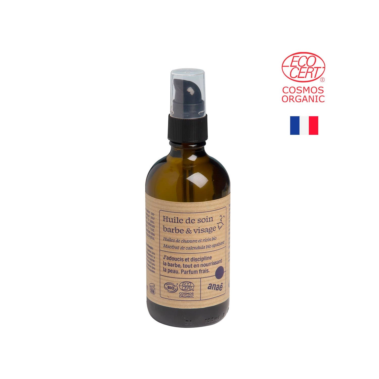 Biologische en gecertificeerde Baard en gezichtsolie met biologische hennepolie - uiterste zachte huid 100 ml